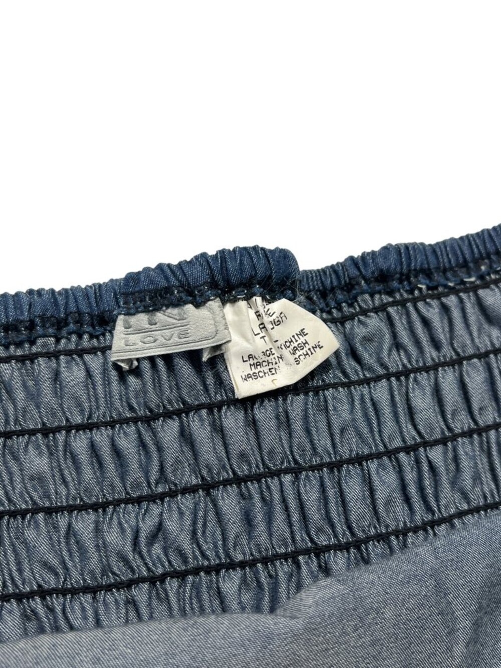 Vintage Strapless Denim Maxi Dress By In Love Paris - Picture 5 of 13